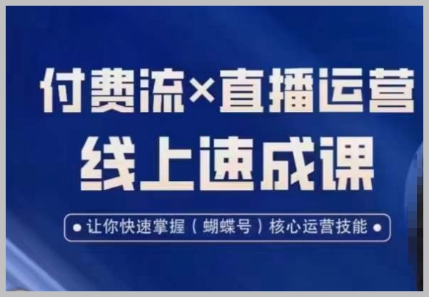 视频号付费流实操课程,付费流+直播运营速成课,让你快速掌握视频号核心运营技能