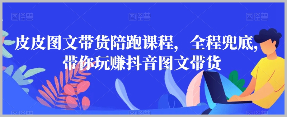 皮皮图文带货陪跑课程,全程兜底,带你玩赚抖音图文带货