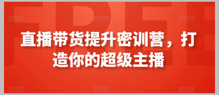 直播带货提升密训营:全面解析成功主播的秘密武器与技巧