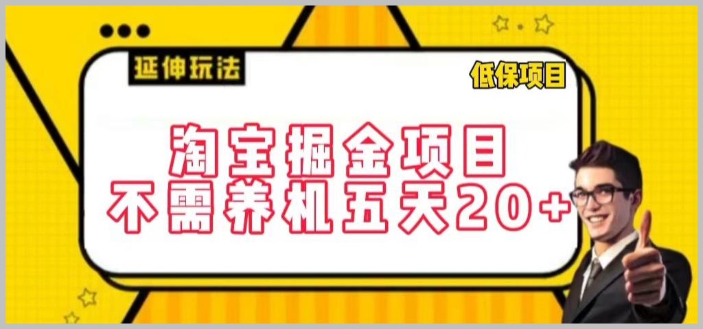 不需养机，每天只需几小时，淘宝掘金项目五天20+的惊人效果