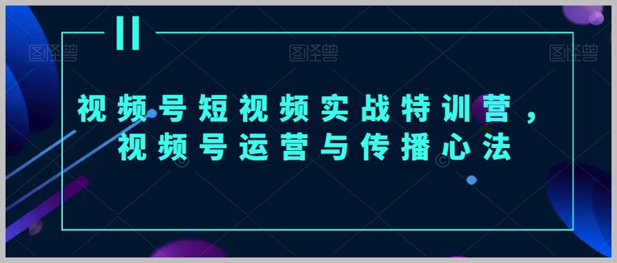 视频号短视频实战特训营,视频号运营与传播心法