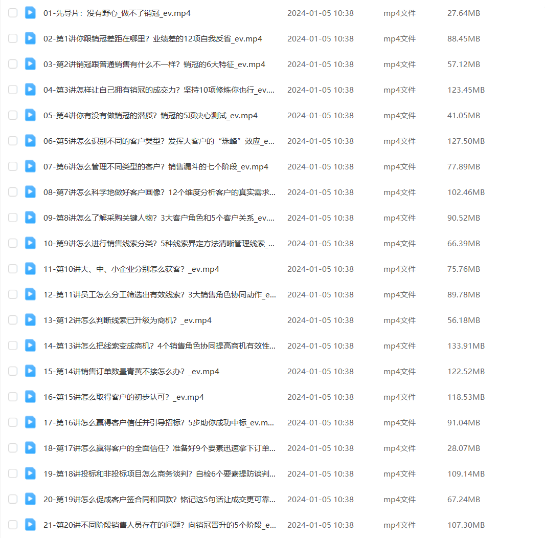 朱冠舟:30招打造销冠高成交力-企业管理精品视频课