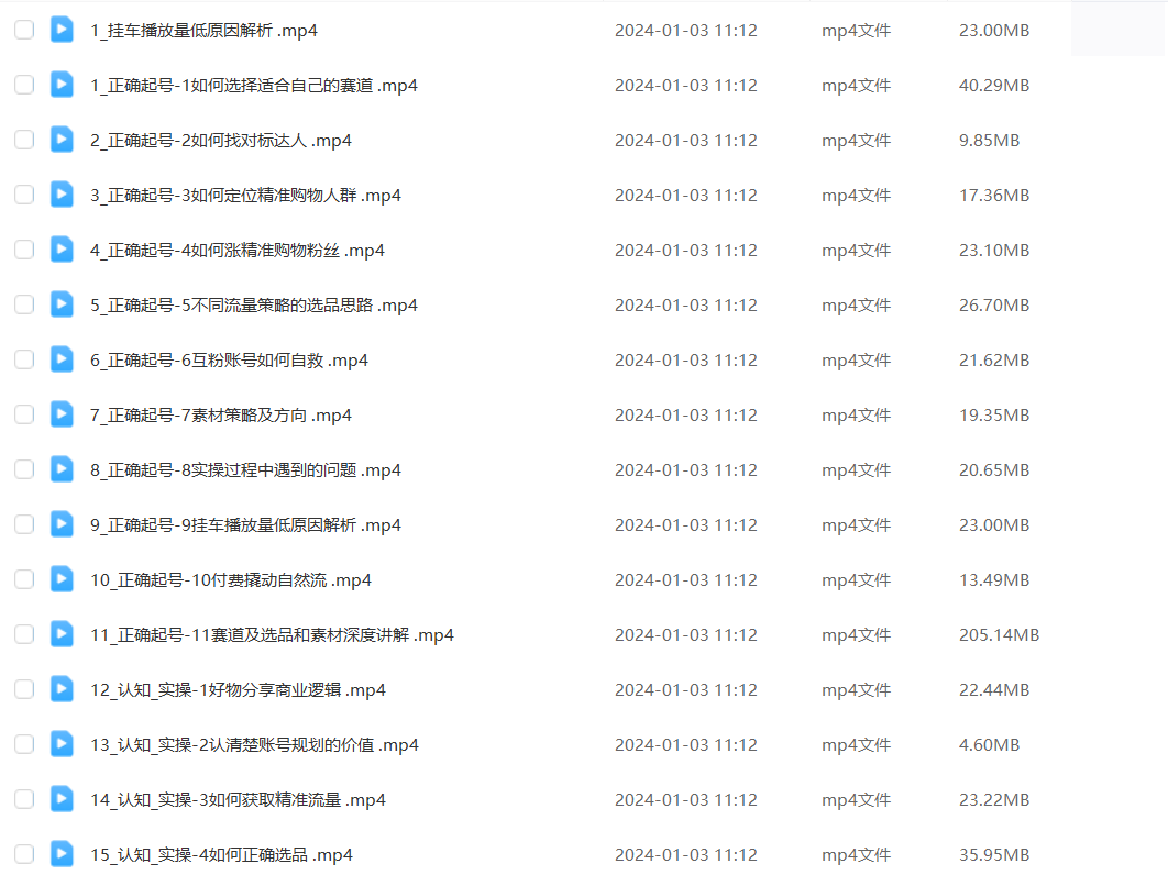 果哥·2024短视频带货实操课,赛道规划选品方法投流测品放量玩法流量规划拍摄教学
