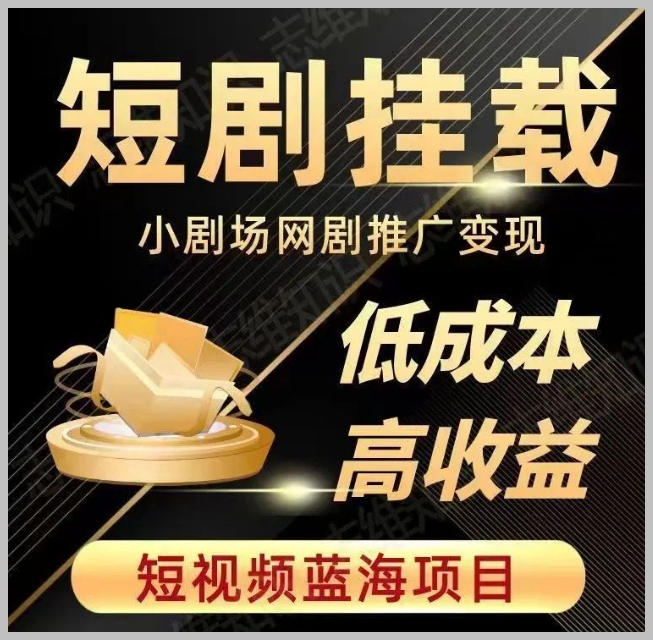 2023短视频蓝海项目,抖音快手短剧推广变现教程,低成本高收益