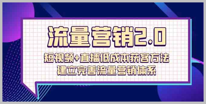 流量营销进阶2.0:短视频+直播全方位客户吸引技巧(72节)