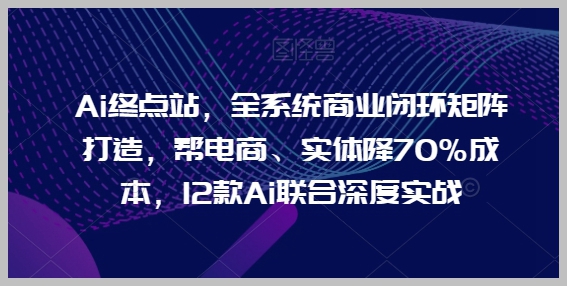 商业转型：AI全方位实战，电商实体成本减少70%