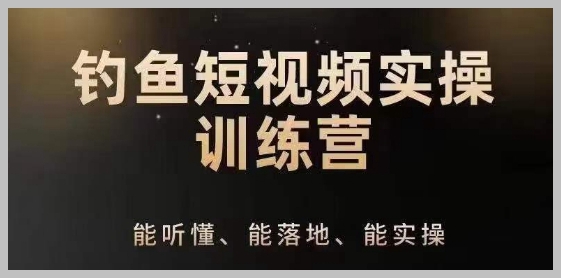 0基础系统学习钓鱼短视频制作及IP定位策划技巧