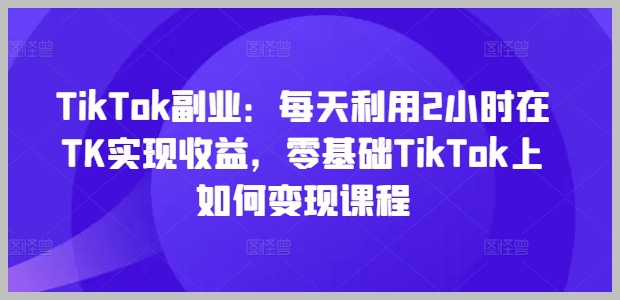 TikTok变现课程：零基础用户每天2小时实现收益指南
