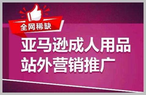 全网稀有：亚马逊成人用品站外营销课程，教你如何引爆流量和开启爆单