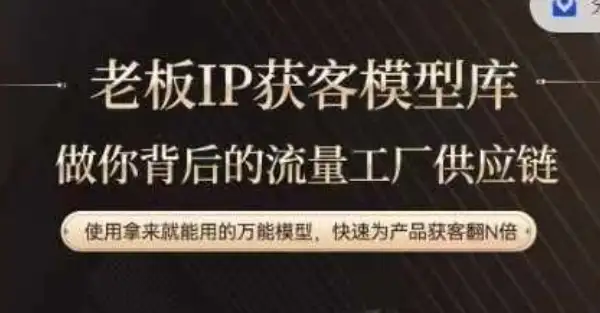 老板IP流量秘籍：动作越少，获客越多，万能模型助力翻倍