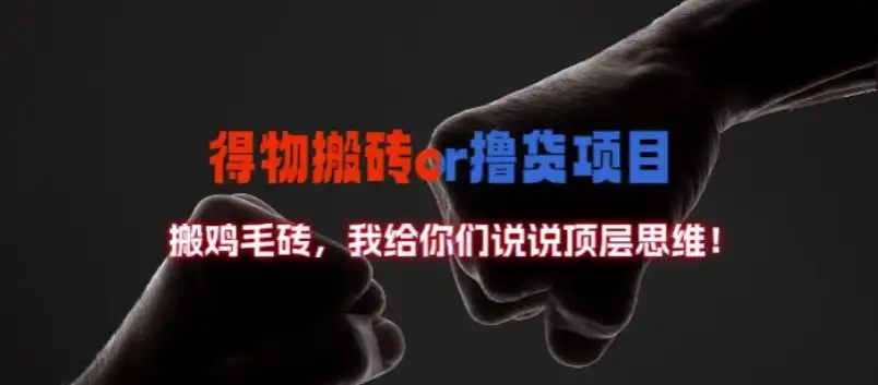 得物搬砖撸货秘籍：深度解析顶层思维，掰下数据轻松变现