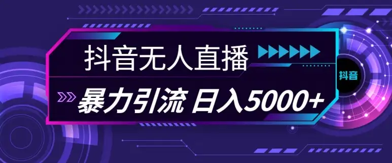 无人直播引流大法：抖音快手视频号，日引流100+创业粉