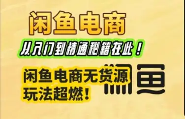 闲鱼电商实战全攻略，跟着杰哥一步步赚钱