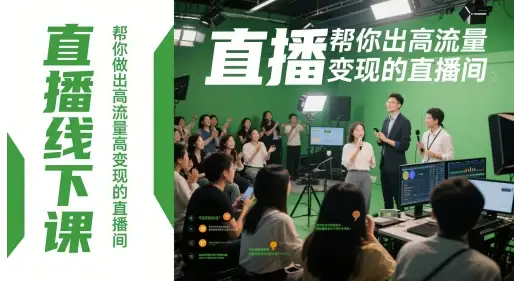 想做高流量高变现的直播间？直播线下课来帮你
