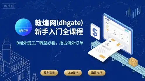 B端工厂转型秘籍！敦煌网(dhgate)新手教程，快速抢占全球市场
