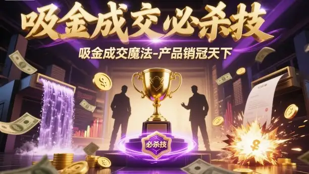 吸金成交必杀技全解析：产品销冠魔法，助你成为销售高手