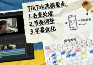 TikTok洗稿剪辑全流程！PR剪辑技巧+运营秘籍，快速上手TK