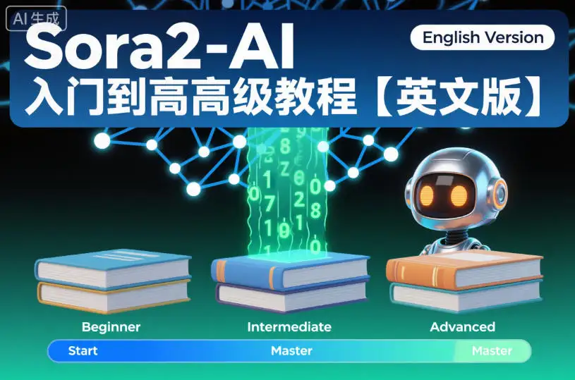 Sora2-AI入门到高级教程【英文版】，Sora2-AI实战全攻略