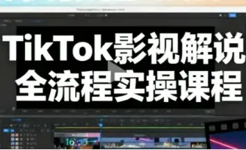 凌帧·TikTok影视解说全流程实操，小白也能轻松上手