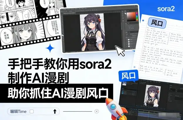 抓住AI漫剧风口！手把手教你用sora2制作AI漫剧！