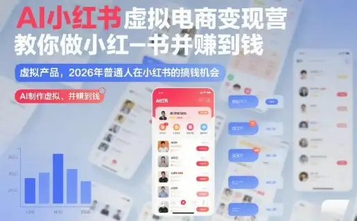 AI赋能!小红书虚拟电商2026掘金指南(持续更新),普通人无需囤货、不用发货,打造你的自动赚钱系统!