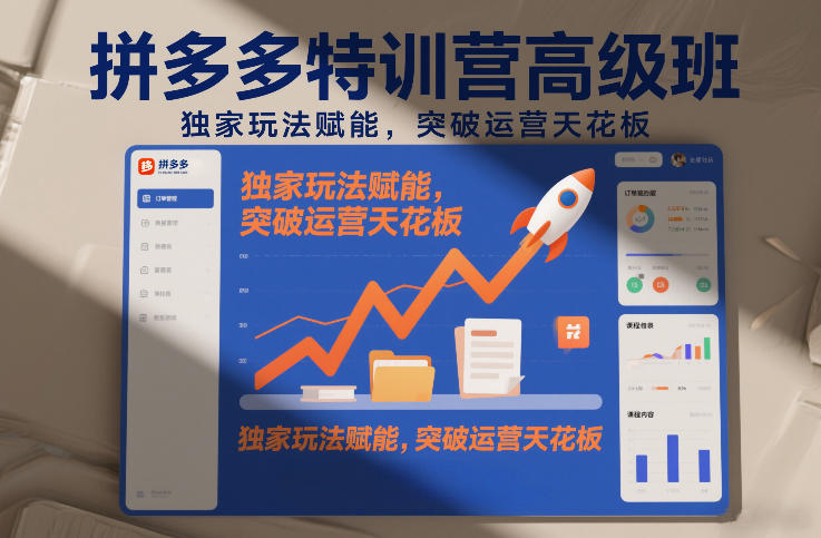 拼多多高手进阶:特训营独家玩法全解析,专治各种增长难题,突破运营天花板(更新26年3月)