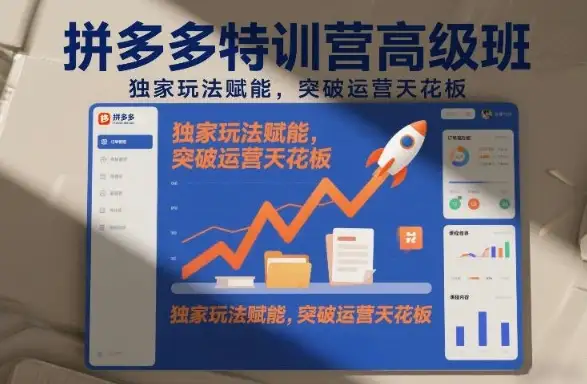 拼多多高手进阶：特训营独家玩法全解析，专治各种增长难题，突破运营天花板