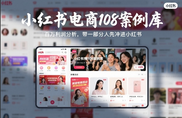 小红书电商108案例库，百W利润分析，带一部分人先冲进小红书